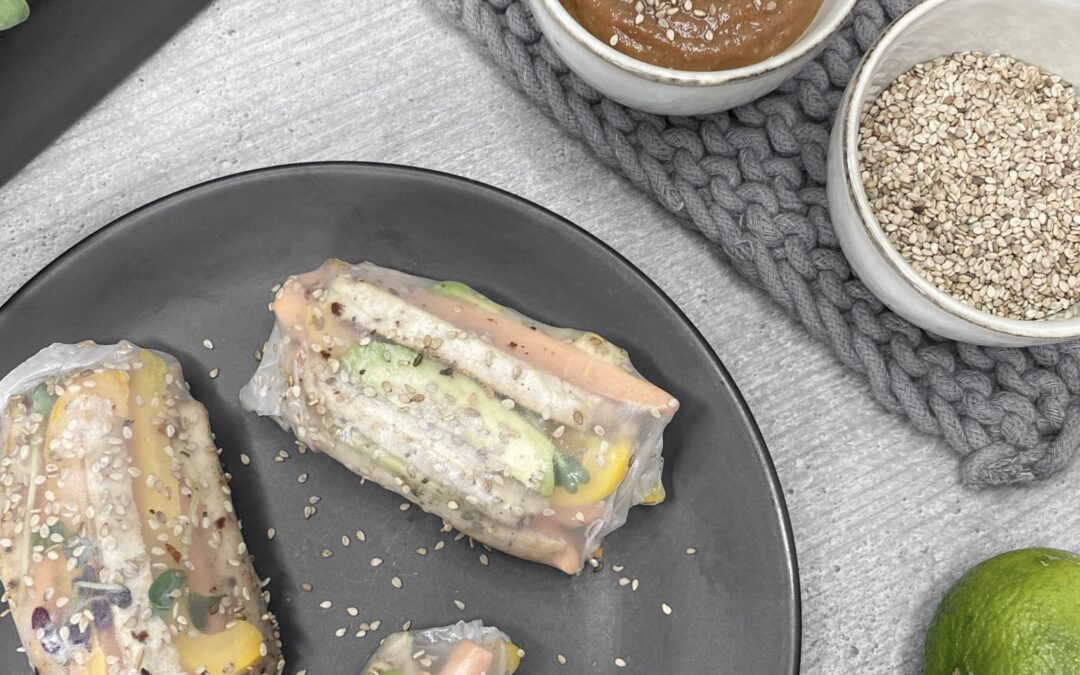 Sommerrollen mit Erdnuss-Dip