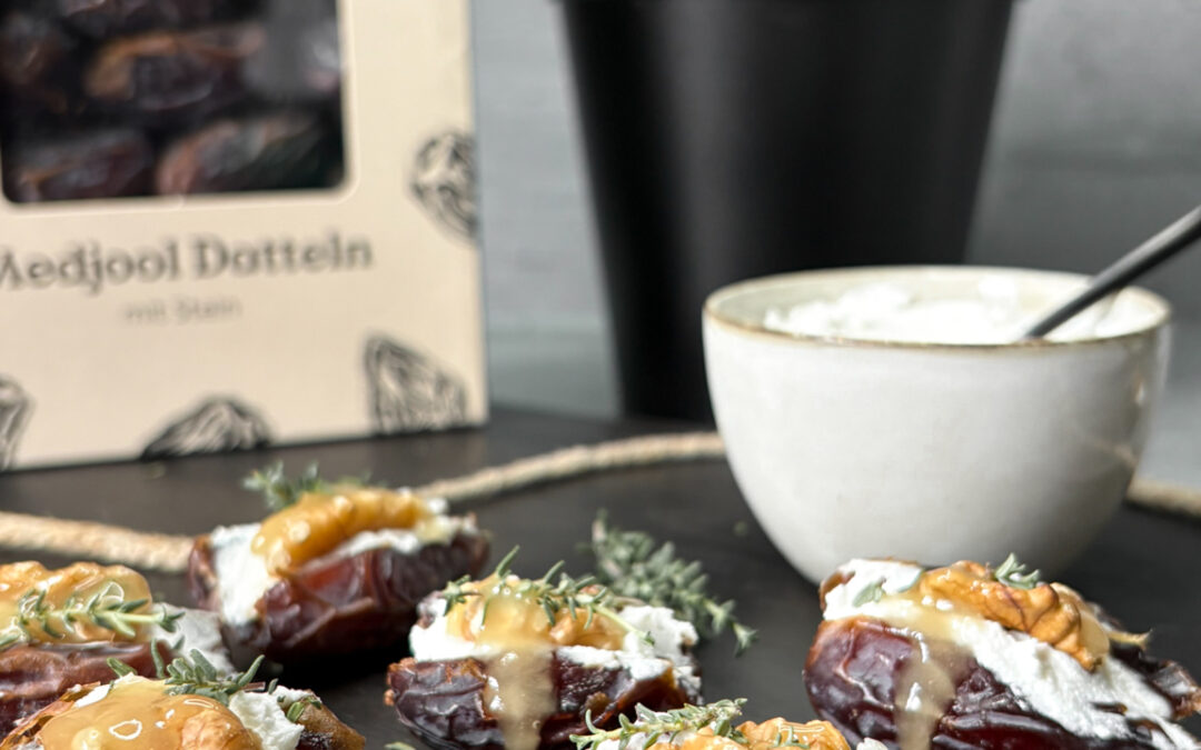 Gefüllte Datteln mit Ziegenkäse