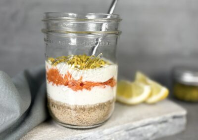 Karotten-Zitronen-Cheesecake im Glas