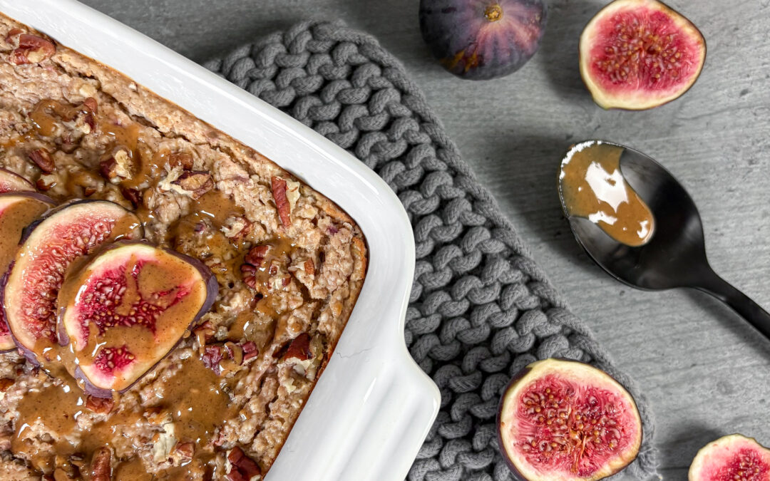 Protein Baked Oats mit Feigen und Zimt